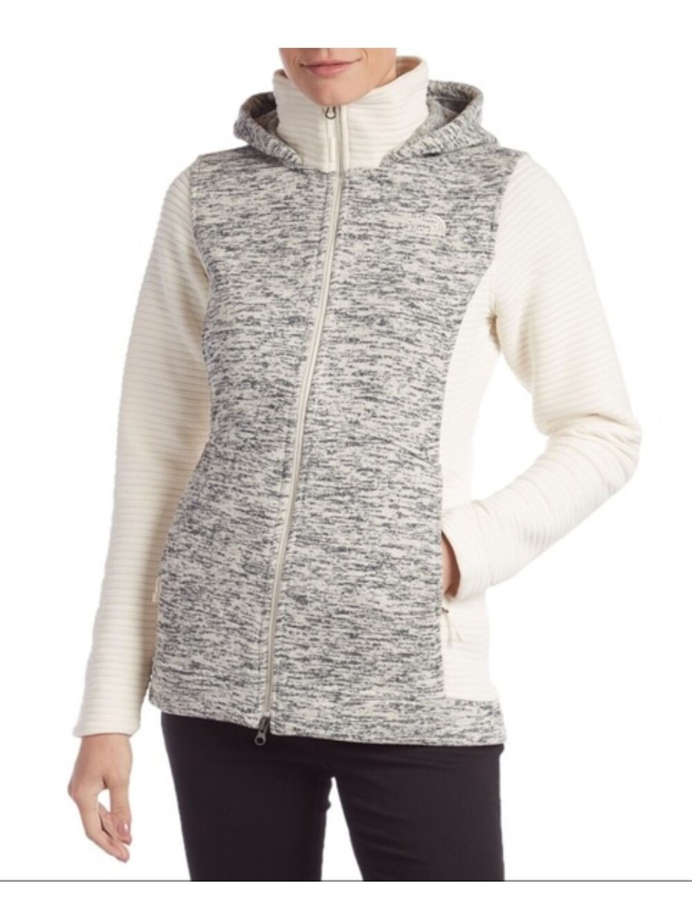The North Face Indi 2 Ribbed Fleece Insulated Hoodie Parka Jacket Size Small